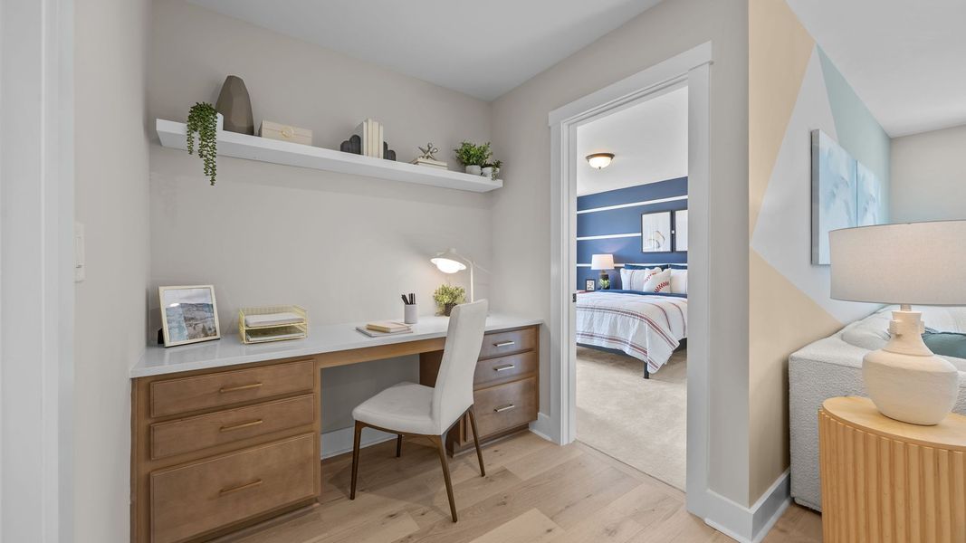 Furnished interior in a model home at Farms at Bellingham in Mooresville (Image 21).