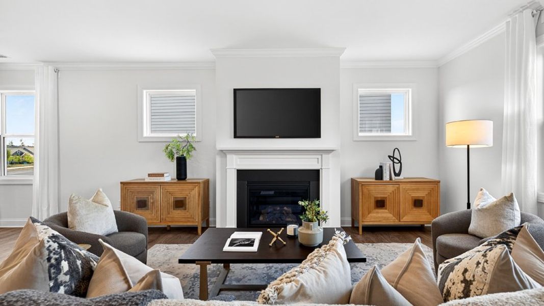 Furnished interior in a model home at The Manors at Haywood Glen in Knightdale (Image 50).