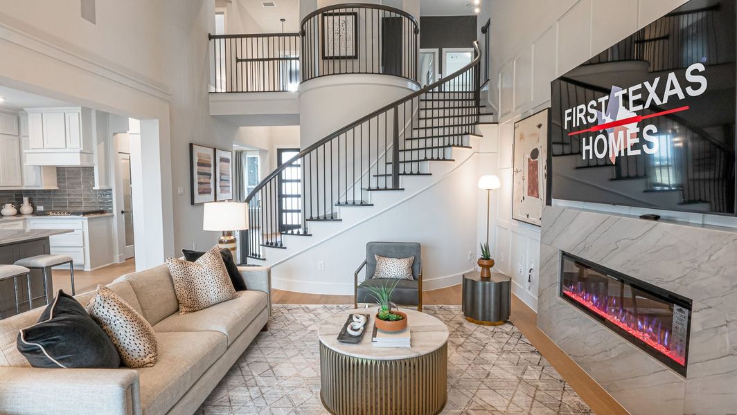 Furnished interior in a model home at The Villages of Hurricane Creek in Anna (Image 11).