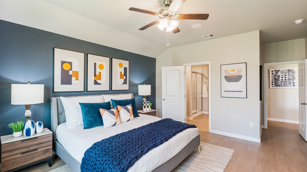 Furnished interior in a model home at Kokomo in Rockport (Image 18).