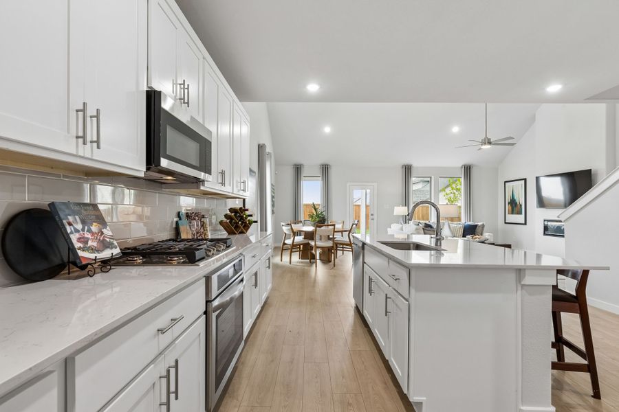Kitchen in a Madero New Winters Model in Haslet TX by Trophy Signature Homes