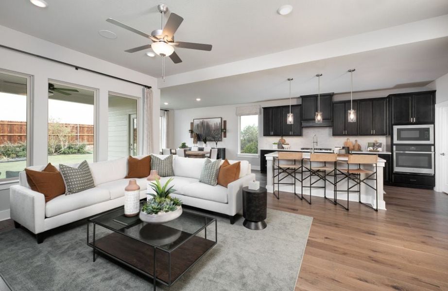 Furnished interior in a model home at View at the Reserve in Mansfield (Image 23).