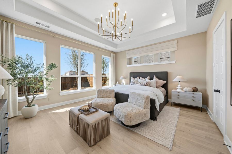 Furnished interior in a model home at Chaparral Park in Oak Point (Image 39).