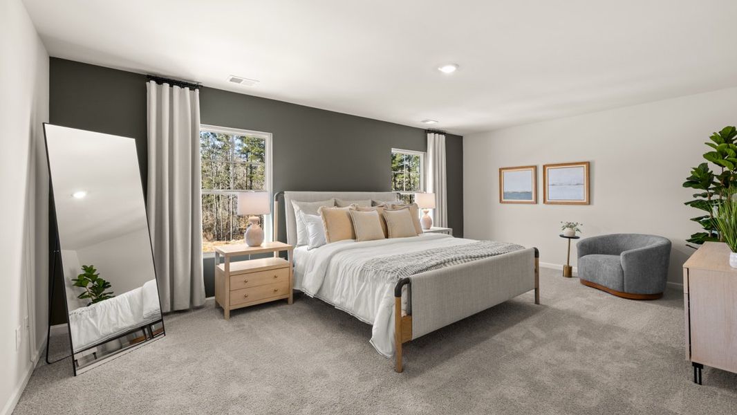 Furnished interior in a model home at South Wind in Fairburn (Image 17).