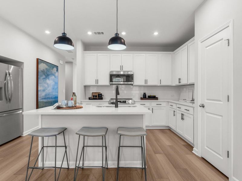 Furnished interior in a model home at Townes at North Main in Lillington (Image 18).