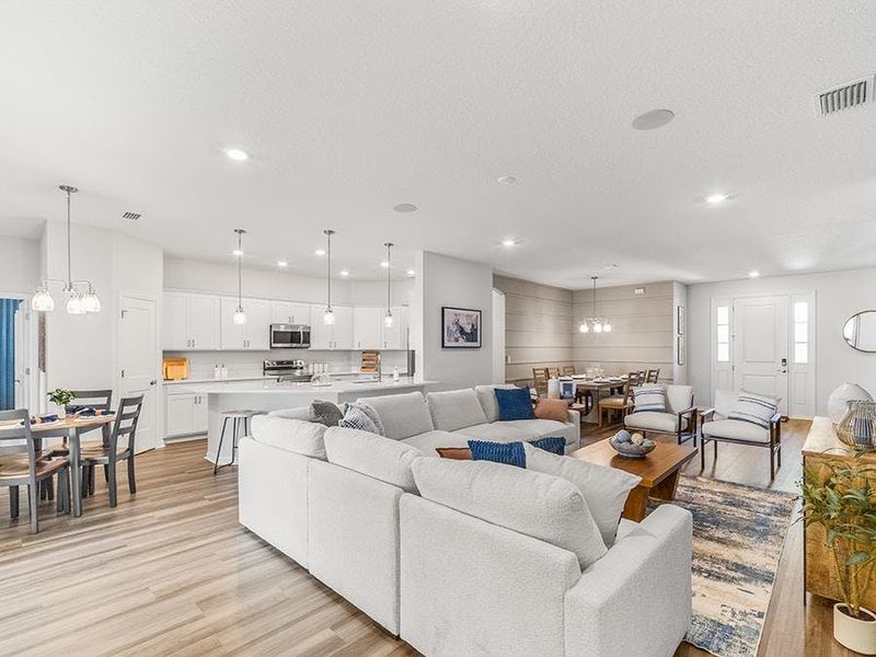 Your new construction home features a sunny, open living area - Westin II home plan Your new construction home features a sunny, open living area - Westin II home plan