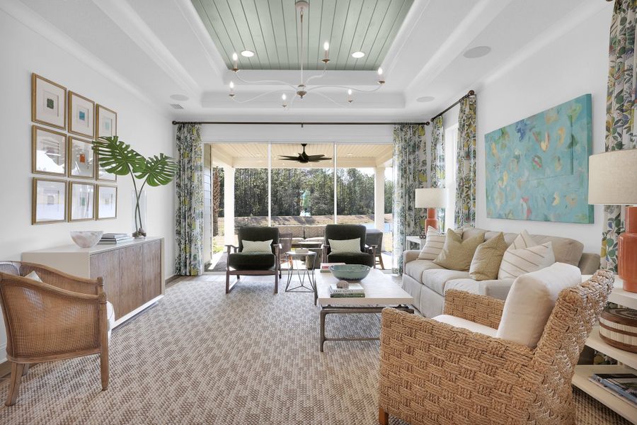 Furnished interior in a model home at Crosswinds at Nocatee in Ponte Vedra (Image 37).