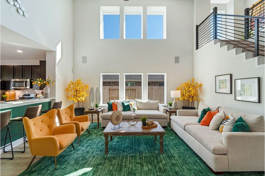 Furnished interior in a model home at Heartland in Crandall (Image 12).