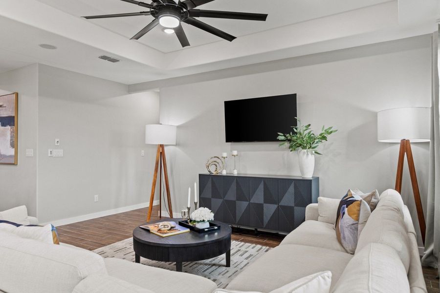 Furnished interior in a model home at The Heights at Riverbend II in Brownsville (Image 26).