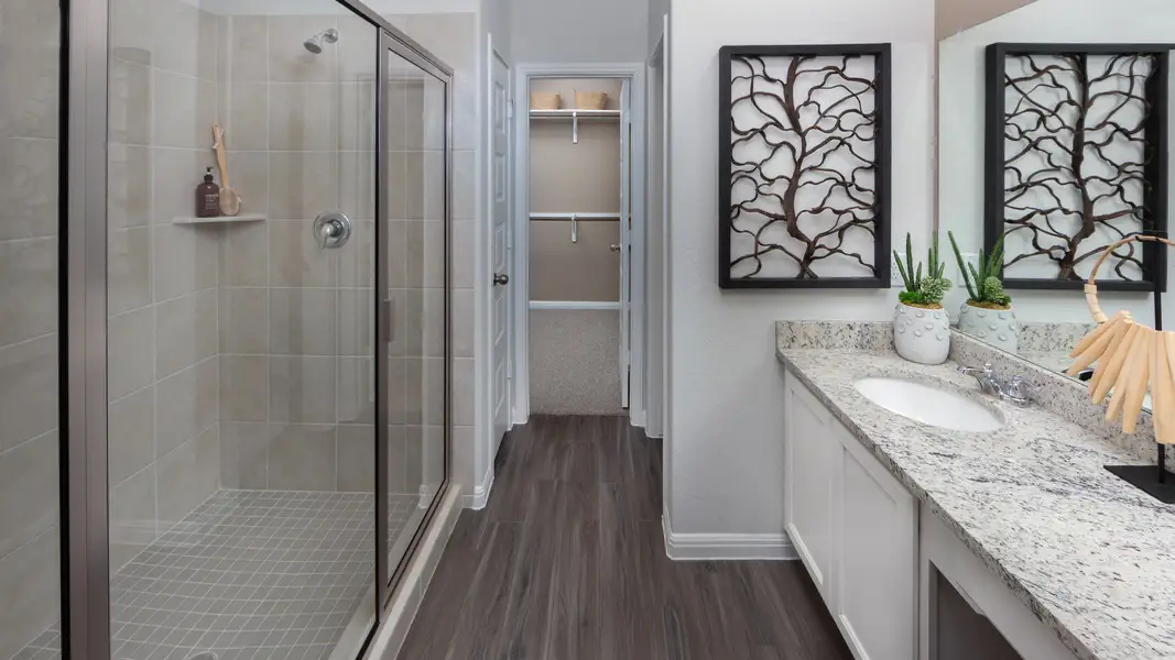 Hunters Ranch Model Home Primary Bathroom