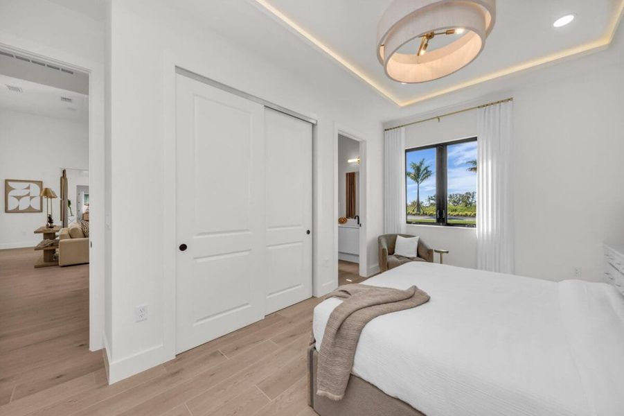 Furnished interior in a model home at Aqua in Bradenton (Image 183).