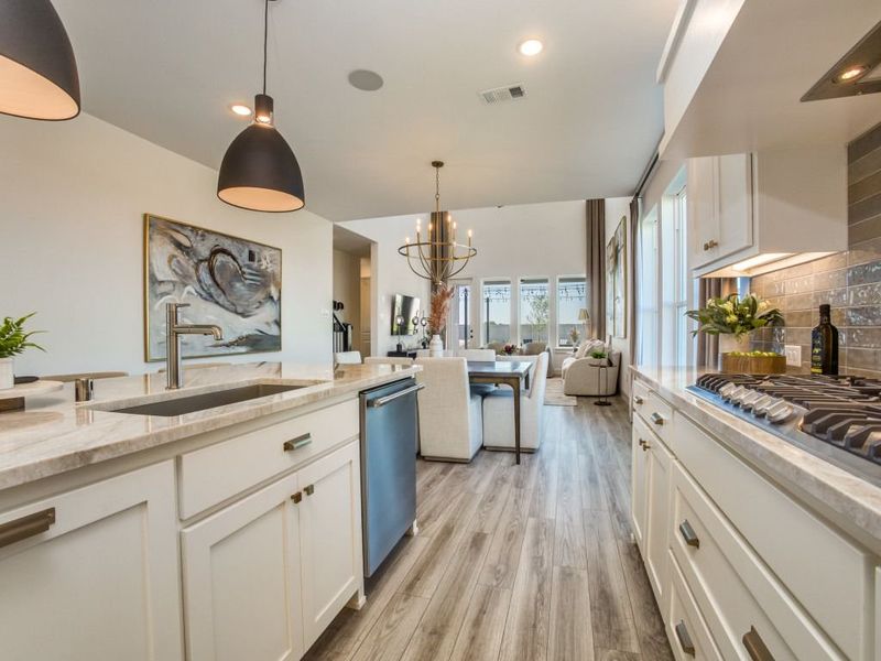 Furnished interior in a model home at Painted Tree - Woodland West in McKinney (Image 33).