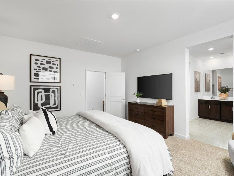 Bedroom in the Leslie Floorplan at Rancho Mirage