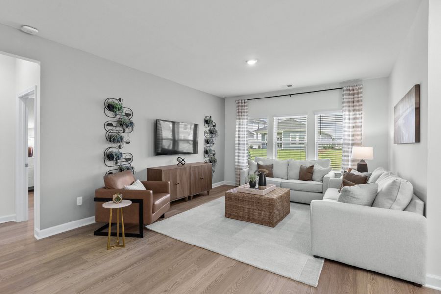 Furnished interior in a model home at Crown Pointe in Georgetown (Image 3).
