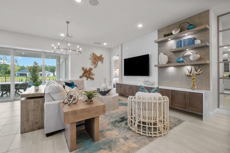 Furnished interior in a model home at Ridgehaven in Ormond Beach (Image 23).