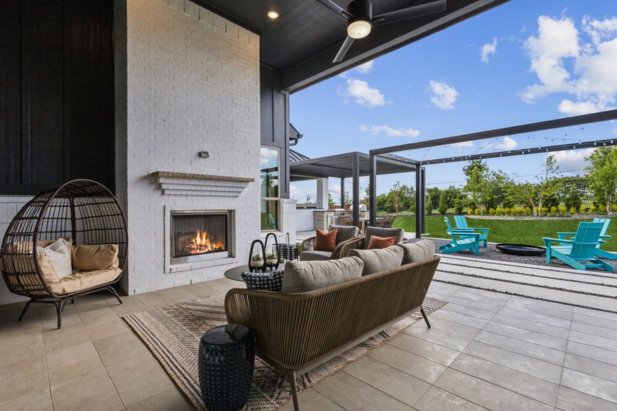 Furnished interior in a model home at The Vines in Haslet (Image 19).