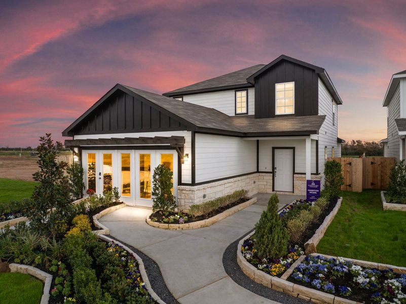 A house with a driveway. A house with a driveway.