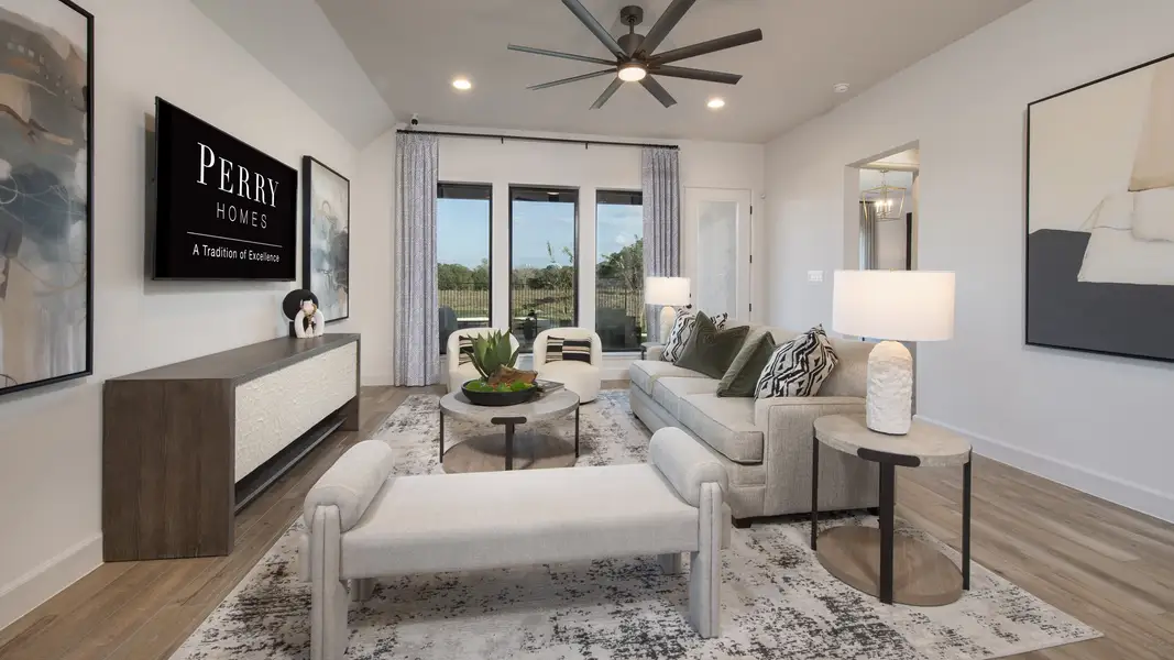 Furnished interior in a model home at Juniper Springs 45' in Lockhart (Image 8).