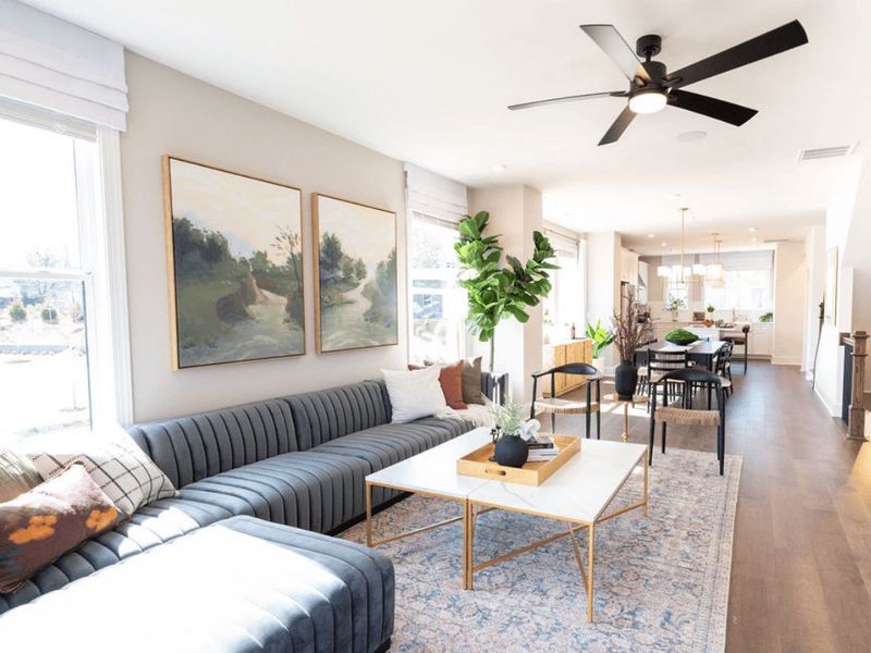 Furnished interior in a model home at Ascend in Charlotte (Image 6). Furnished interior in a model home at Ascend in Charlotte (Image 6).