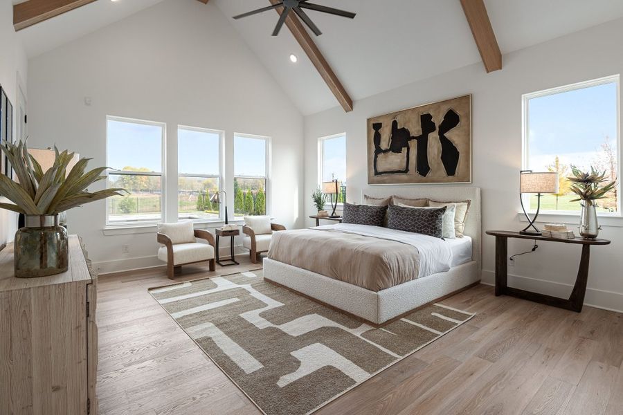 Furnished interior in a model home at Hamilton in Franklin (Image 16).