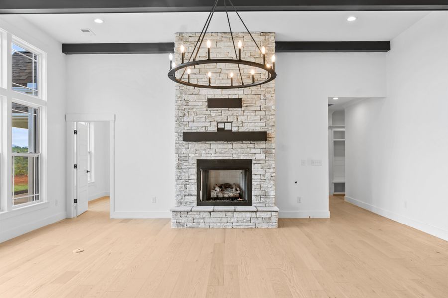 Furnished interior in a model home at Peyton Pointe in Inman (Image 3).