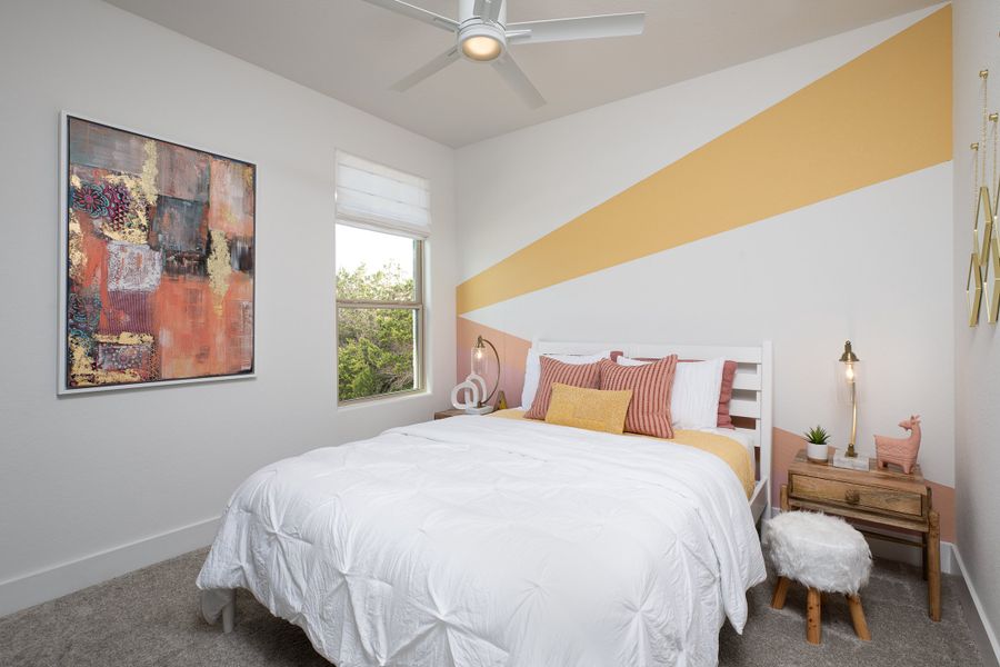 Furnished interior in a model home at The Heights at Saddlebrook Ranch 60's in Schertz (Image 5).