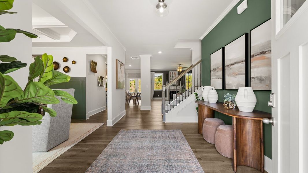 Furnished interior in a model home at Hamptons at Riverwood East in Dallas (Image 9).