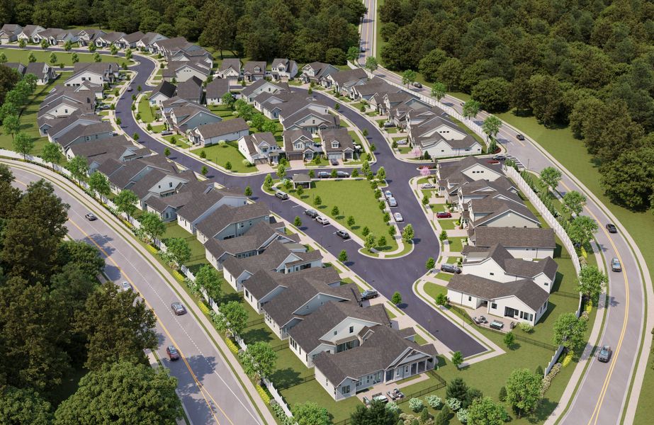 The Villas at Aberdeen - Aerial Rendering