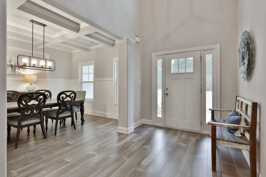 Furnished interior in a model home at Estates at Dorsett Bridge in Douglasville (Image 7).