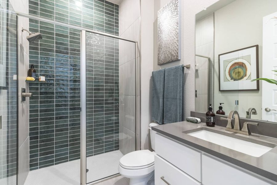 Furnished interior in a model home at Crescent Bluff in Georgetown (Image 32).