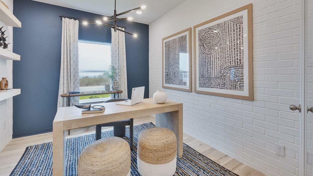 Furnished interior in a model home at Calumet in Jarrell (Image 17).