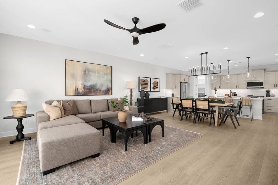 Furnished interior in a model home at Combs Ranch Journey Collection in San Tan Valley (Image 6). Furnished interior in a model home at Combs Ranch Journey Collection in San Tan Valley (Image 6).