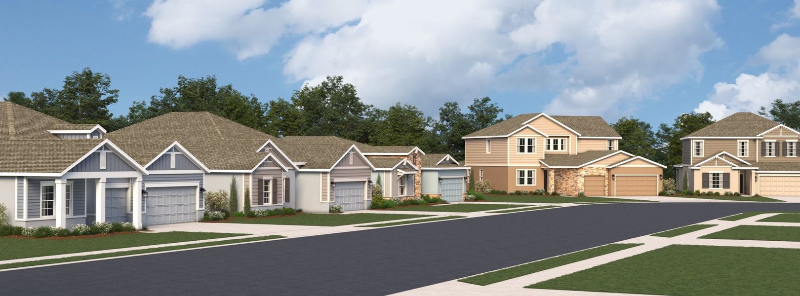 Meadow Pointe Legacy Collection streetscape