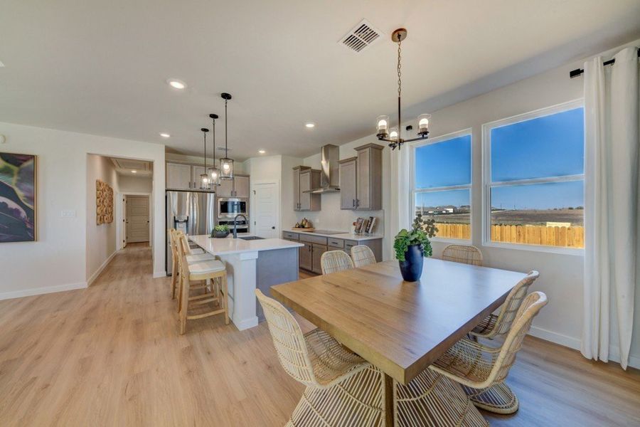 Furnished interior in a model home at Highland Ridge in New Braunfels (Image 33).