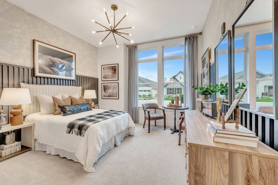 Furnished interior in a model home at Kissing Tree – Summit Series in San Marcos (Image 43).