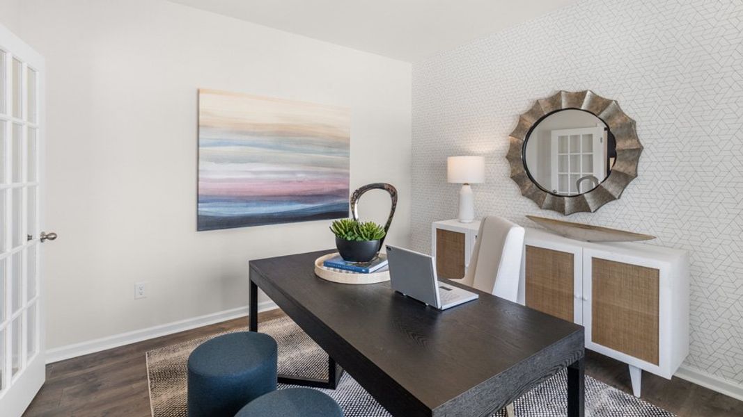 Furnished interior in a model home at Gretchen Pines in West End (Image 30). Furnished interior in a model home at Gretchen Pines in West End (Image 30).