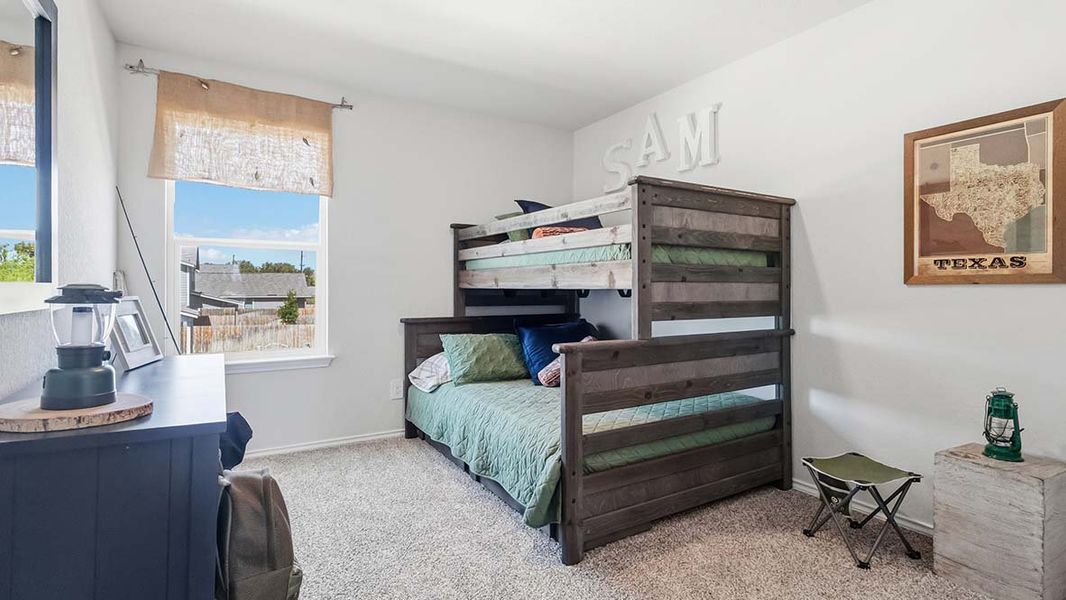 Furnished interior in a model home at Blue Ridge Ranch in San Antonio (Image 41).