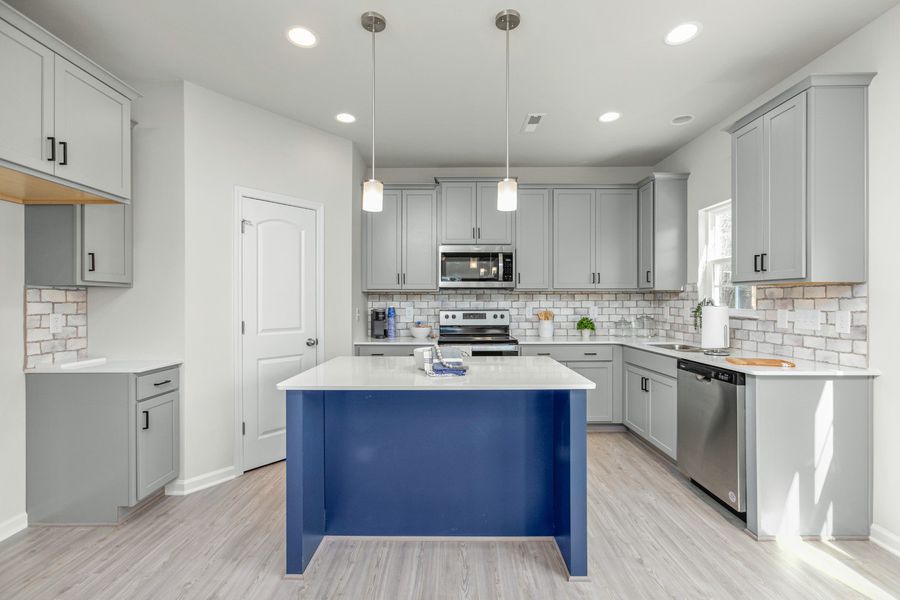 Furnished interior in a model home at The Wilcox in Greensboro (Image 43).