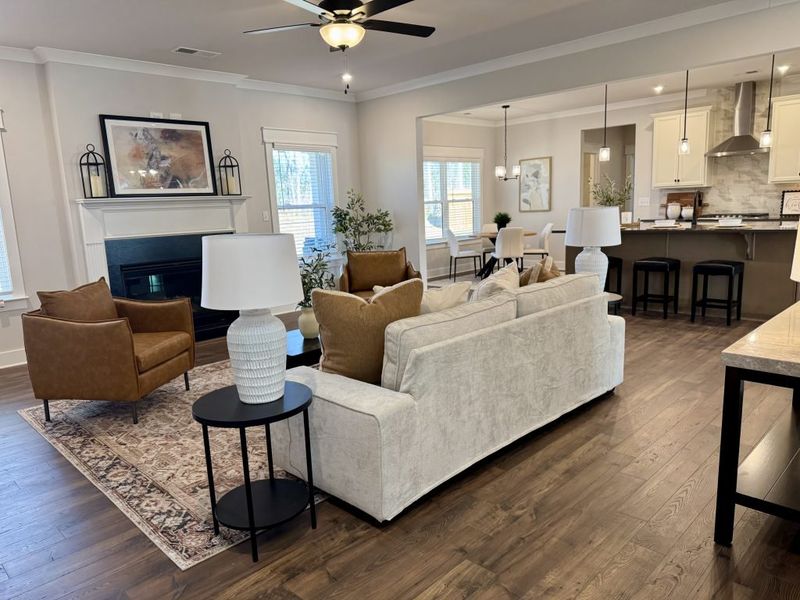 Furnished interior in a model home at Springside Reserve in Powder Springs (Image 40).