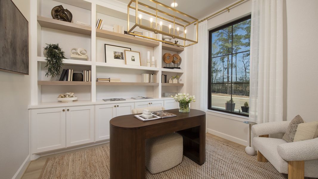Furnished interior in a model home at Audubon Park 45' in Magnolia (Image 6).