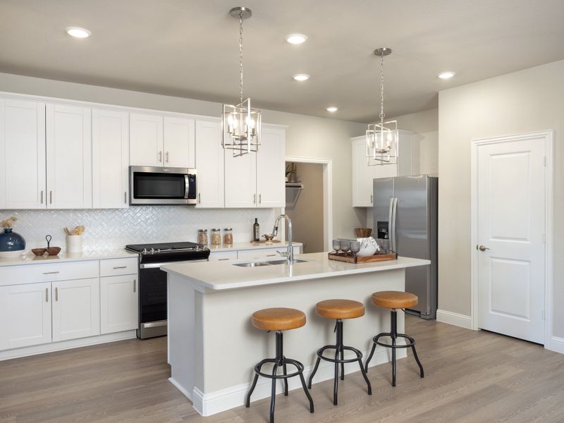 Furnished interior in a model home at Simpson Crossing - Spring Series in McKinney (Image 6).