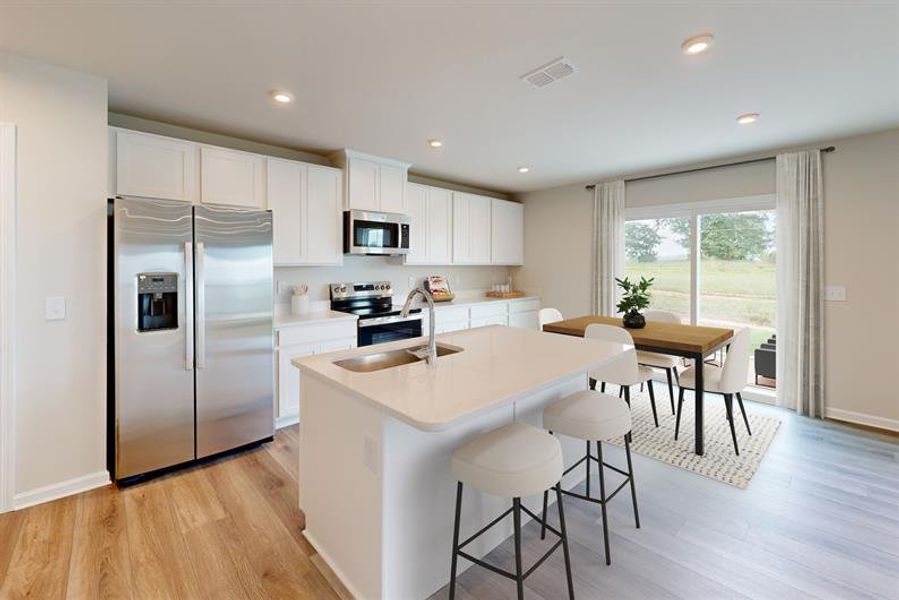 Furnished interior in a model home at Meadows Edge Single Family Homes in Conway (Image 5).