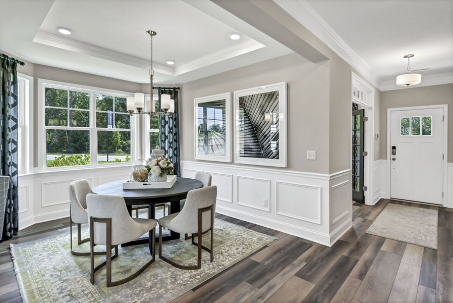 Furnished interior in a model home at Hadleigh Park in Lexington (Image 5). Furnished interior in a model home at Hadleigh Park in Lexington (Image 5).