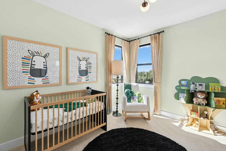 Furnished interior in a model home at Caliterra in Dripping Springs (Image 60).