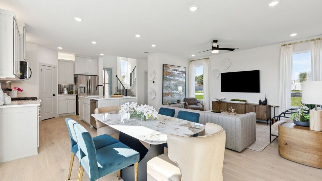Furnished interior in a model home at Painted Tree - Woodland North in McKinney (Image 21).