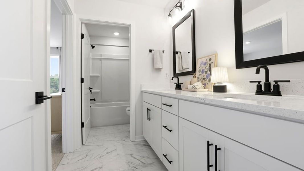 Furnished interior in a model home at Sycamore Cove in Woodruff (Image 28).