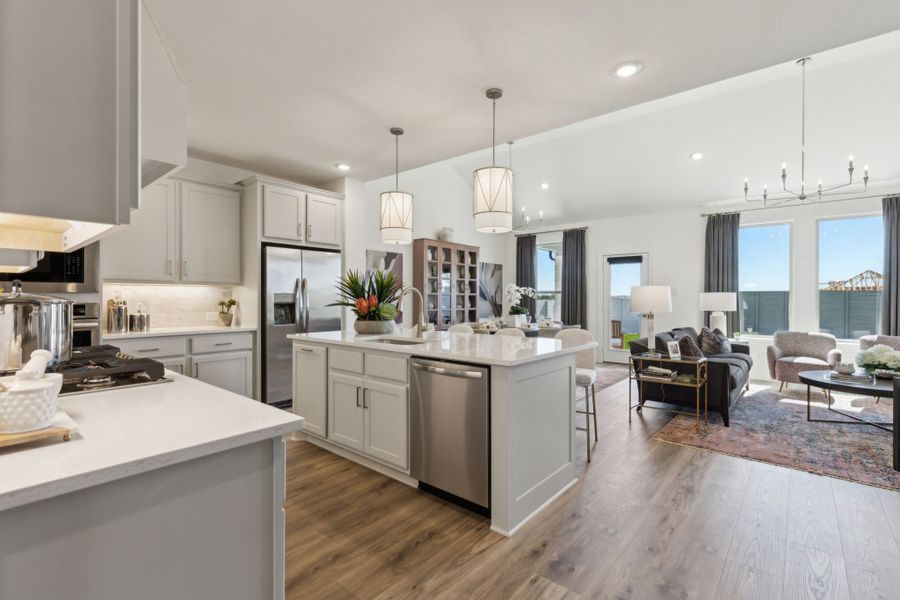 Furnished interior in a model home at Painted Tree Woodland West in McKinney (Image 45). Furnished interior in a model home at Painted Tree Woodland West in McKinney (Image 45).