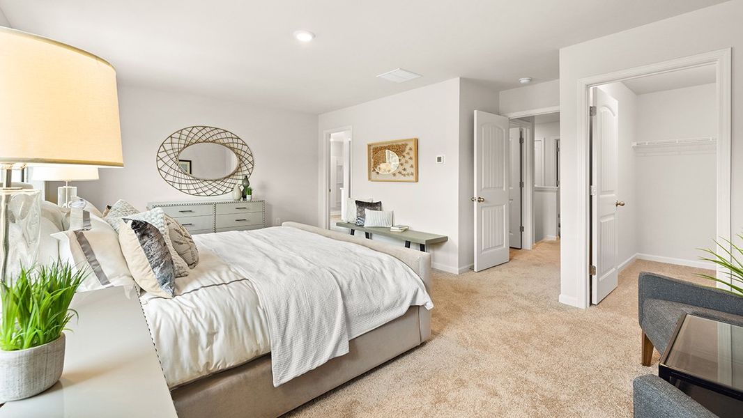 Furnished interior in a model home at Aurora Creek in Dallas (Image 31).