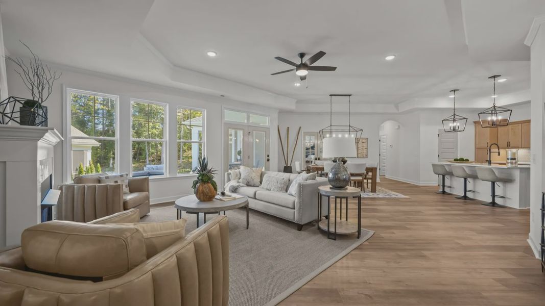 Furnished interior in a model home at The Villas at Pinewood in Asheboro (Image 8).