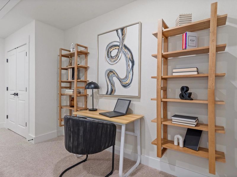 Furnished interior in a model home at Lake Park Villas in Wylie (Image 11).